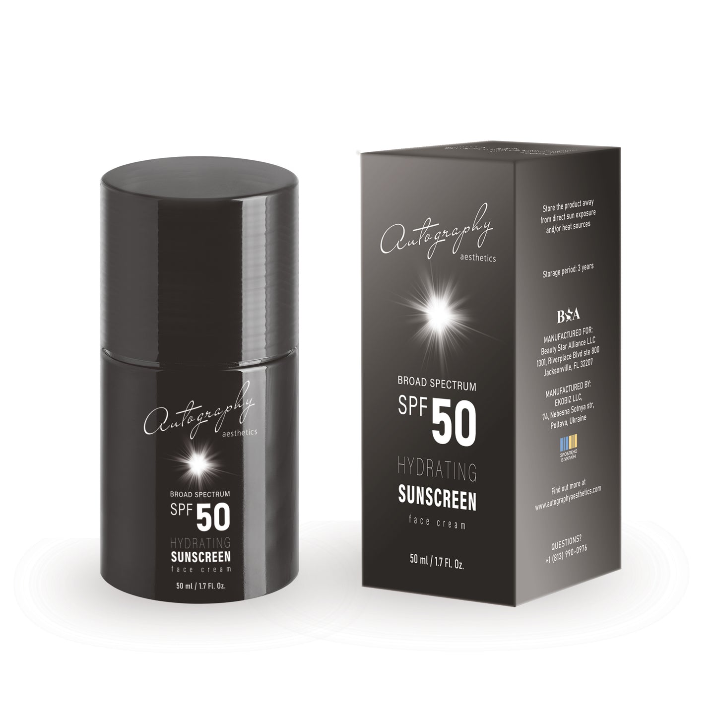 Autography Hydrating Sunscreen Face Cream SPF 50 – Зволожуючий сонцезахисний крем для обличчя з СПФ 50, 50 мл