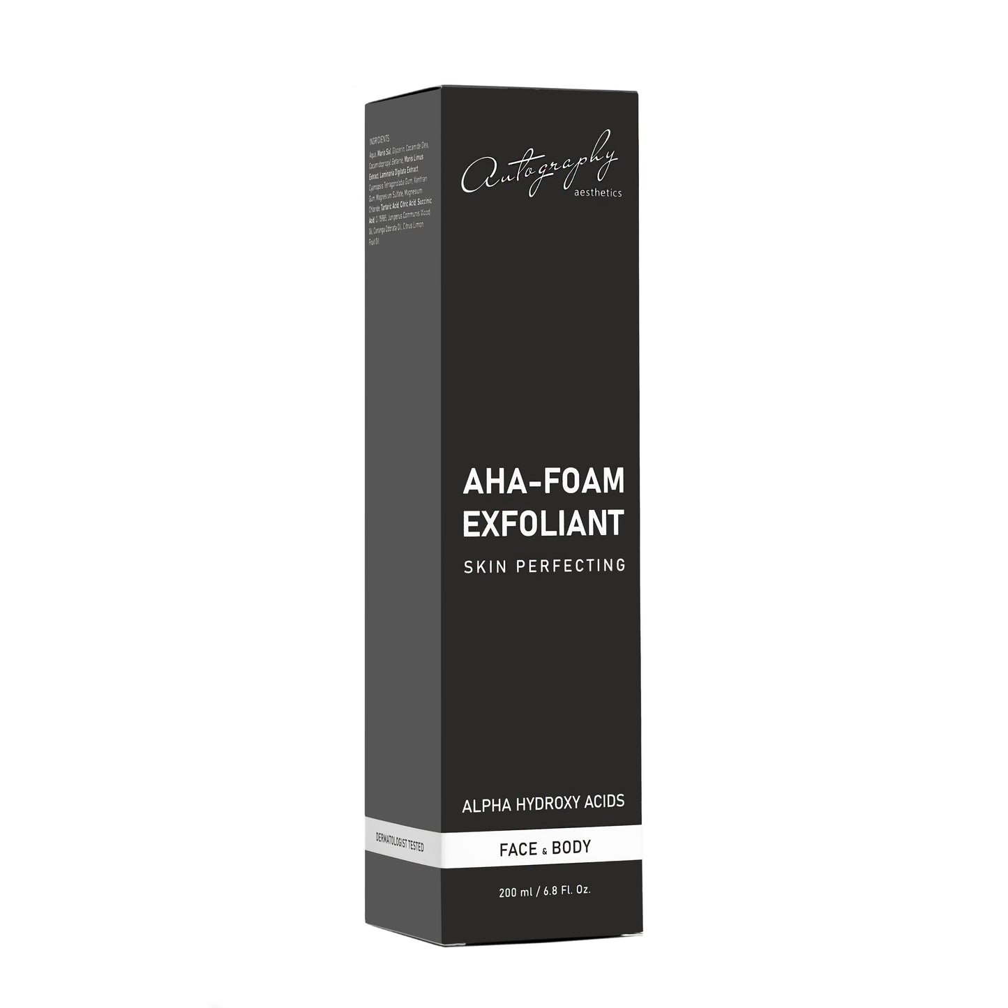 Autography AHA-Foam Exfoliant Face & Body – Пінка для очищення шкіри обличчя та тіла з AHA-кислотами, 200 мл