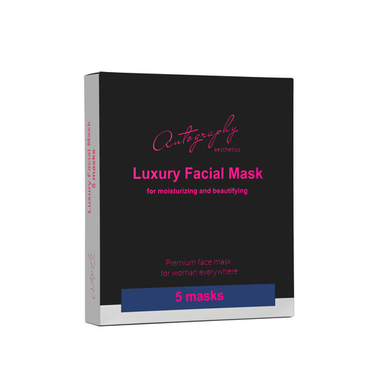 Autography Premium Facial Mask – Гідрогелева маска з аргіреліном, гіалуроновою кислотою і колагеном, 5 саше в 1 уп.