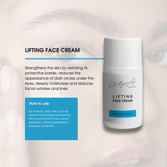 Autography Lifting Face Cream – Крем-бустер для обличчя з гіалуроновою кислотою, скваланом та олією ши, 50 мл