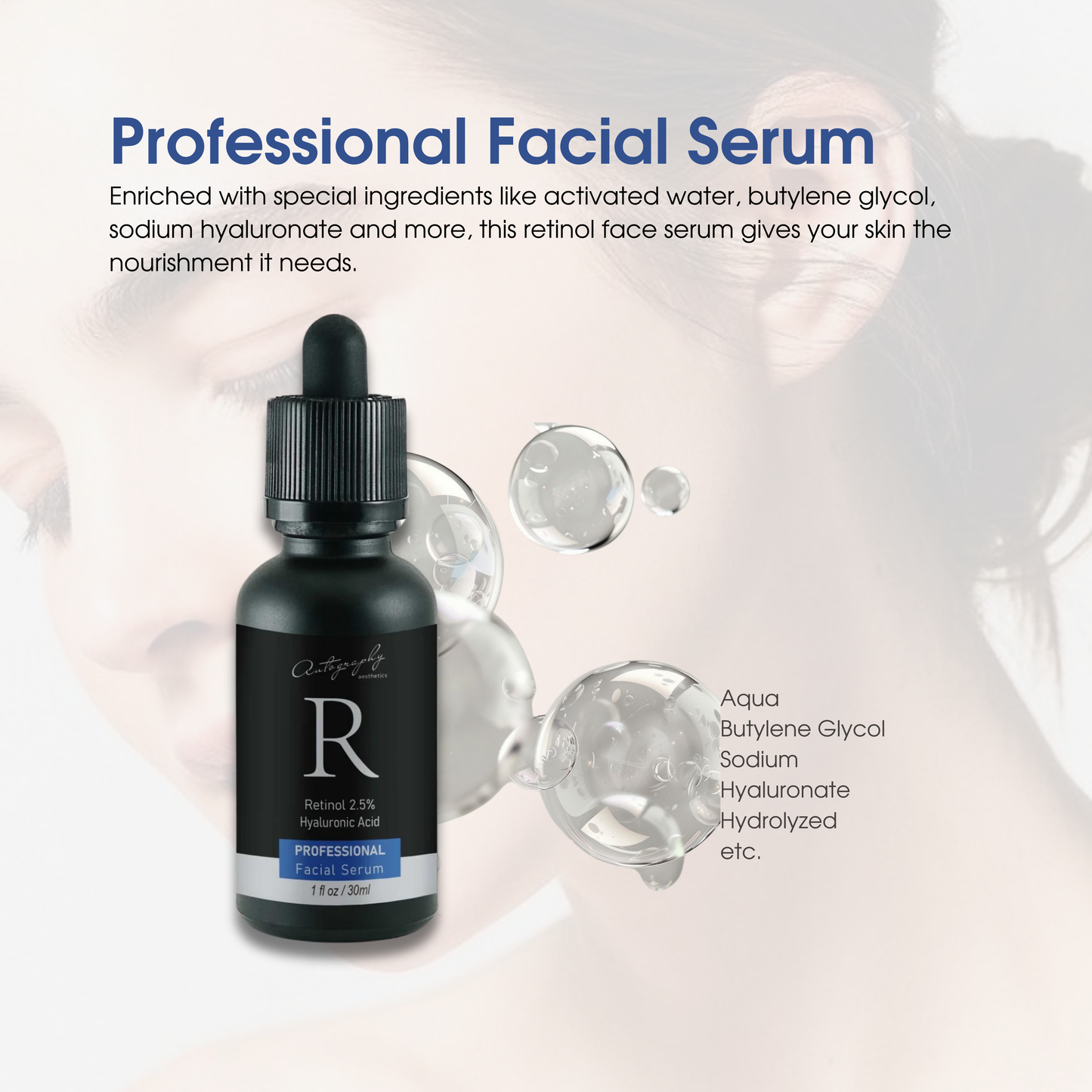 Autography Retinol Serum – Сироватка з ретинолом і гіалуроновою кислотою, 30 мл