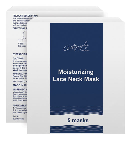 Autography Moisturizing Lace Neck Mask –Гідрогелева маска з ефектом ботулотоксину для зони шиї та декольте, 5 саше в 1 уп.