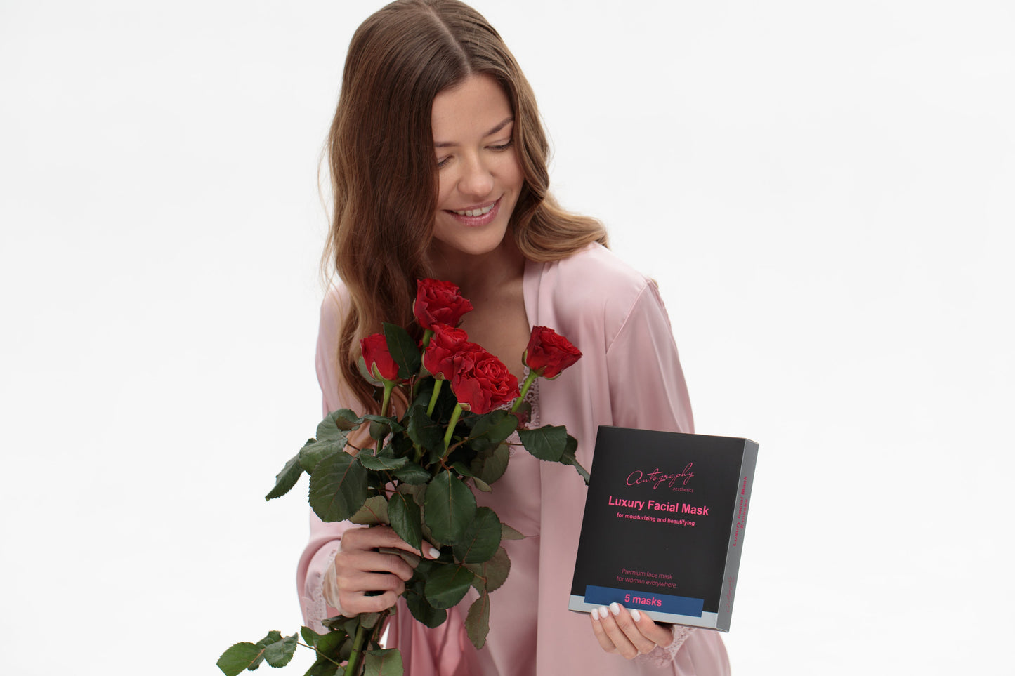 Autography Premium Facial Mask – Гідрогелева маска з аргіреліном, гіалуроновою кислотою і колагеном, 5 саше в 1 уп.